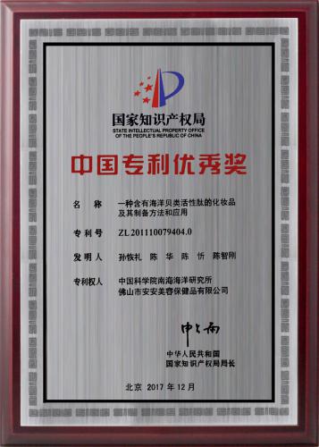 2017中國專利優(yōu)秀獎(jiǎng)